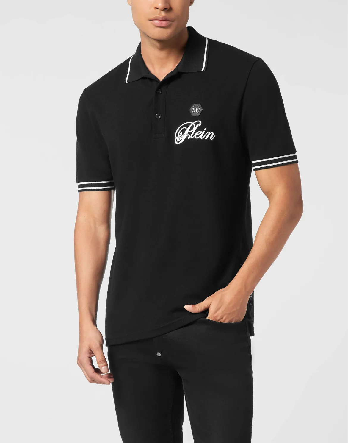 Piquet Polo Shirt Signature, цвет: Черный