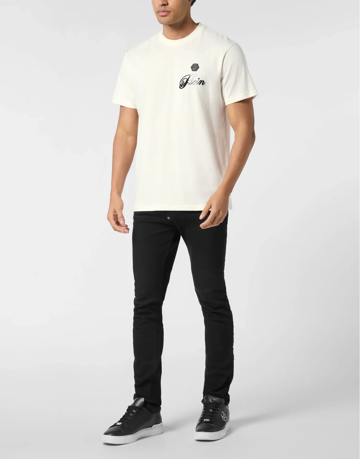 Printed Round Neck T-Shirt Signature, цвет: Бежевый