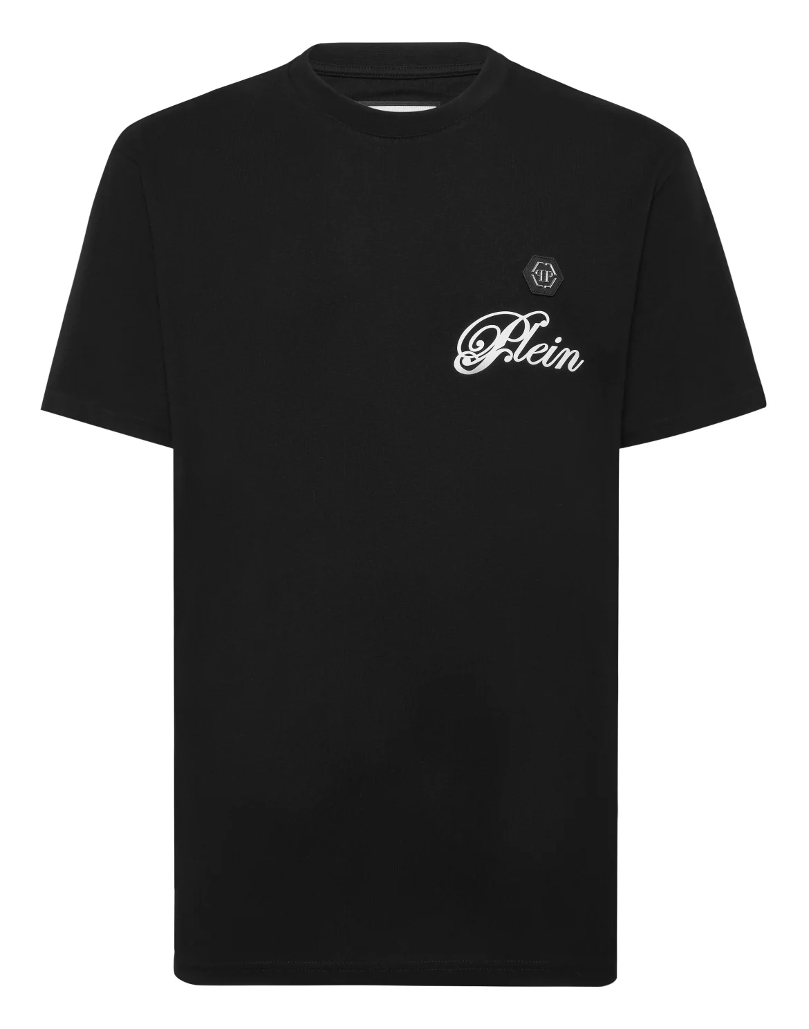 Printed Round Neck T-Shirt Signature, цвет: Черный