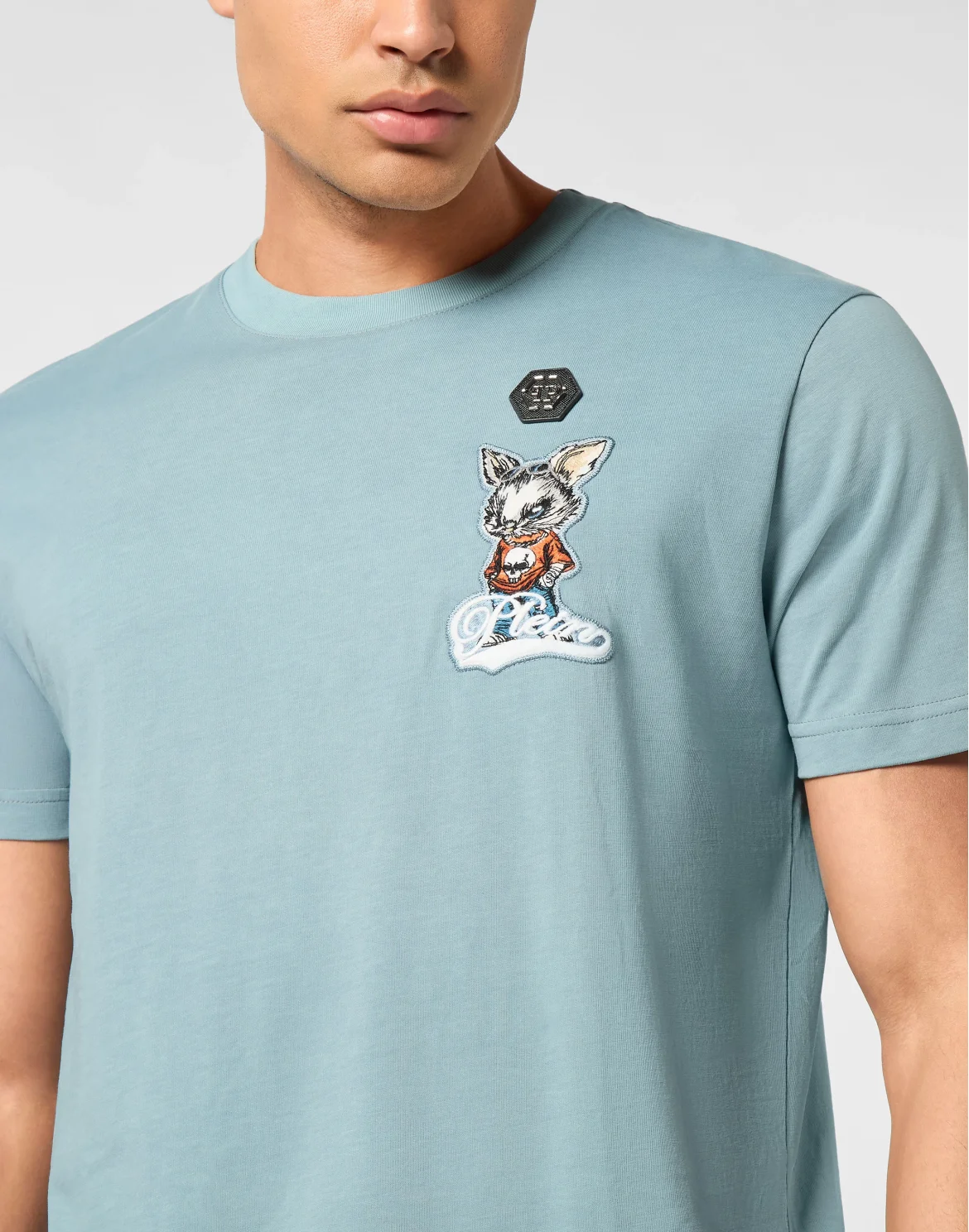 Jersey T-Shirt Plein Bunny Signature, цвет: Голубой