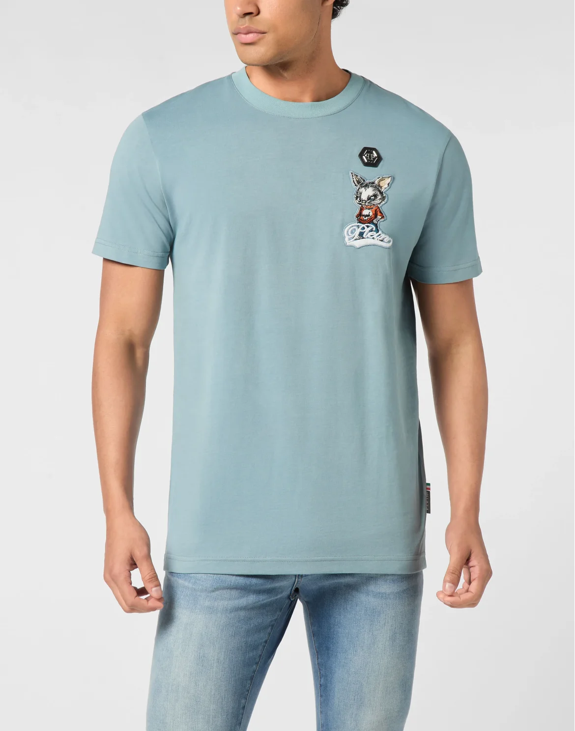 Jersey T-Shirt Plein Bunny Signature, цвет: Голубой
