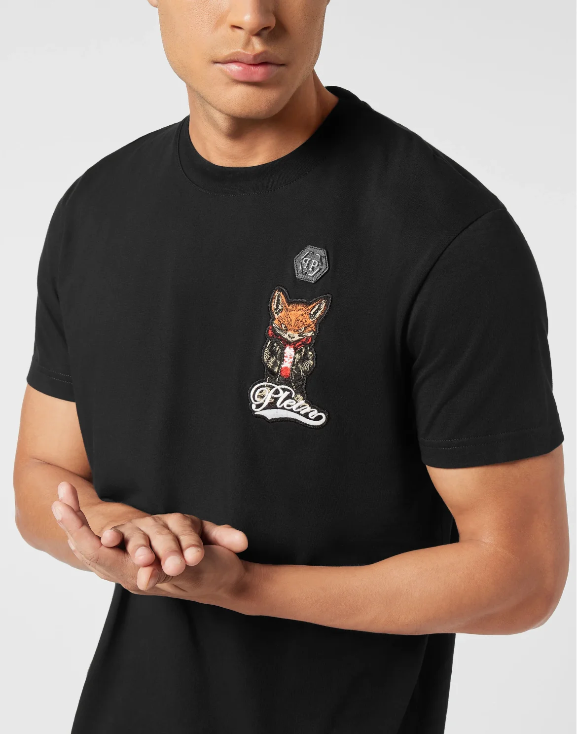 Round Neck T-Shirt Plein Fox, цвет: Черный