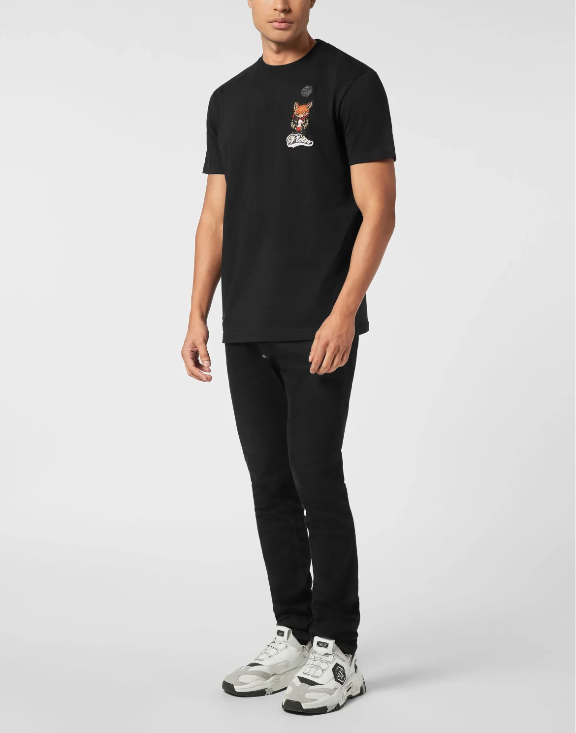 Round Neck T-Shirt Plein Fox, цвет: Черный
