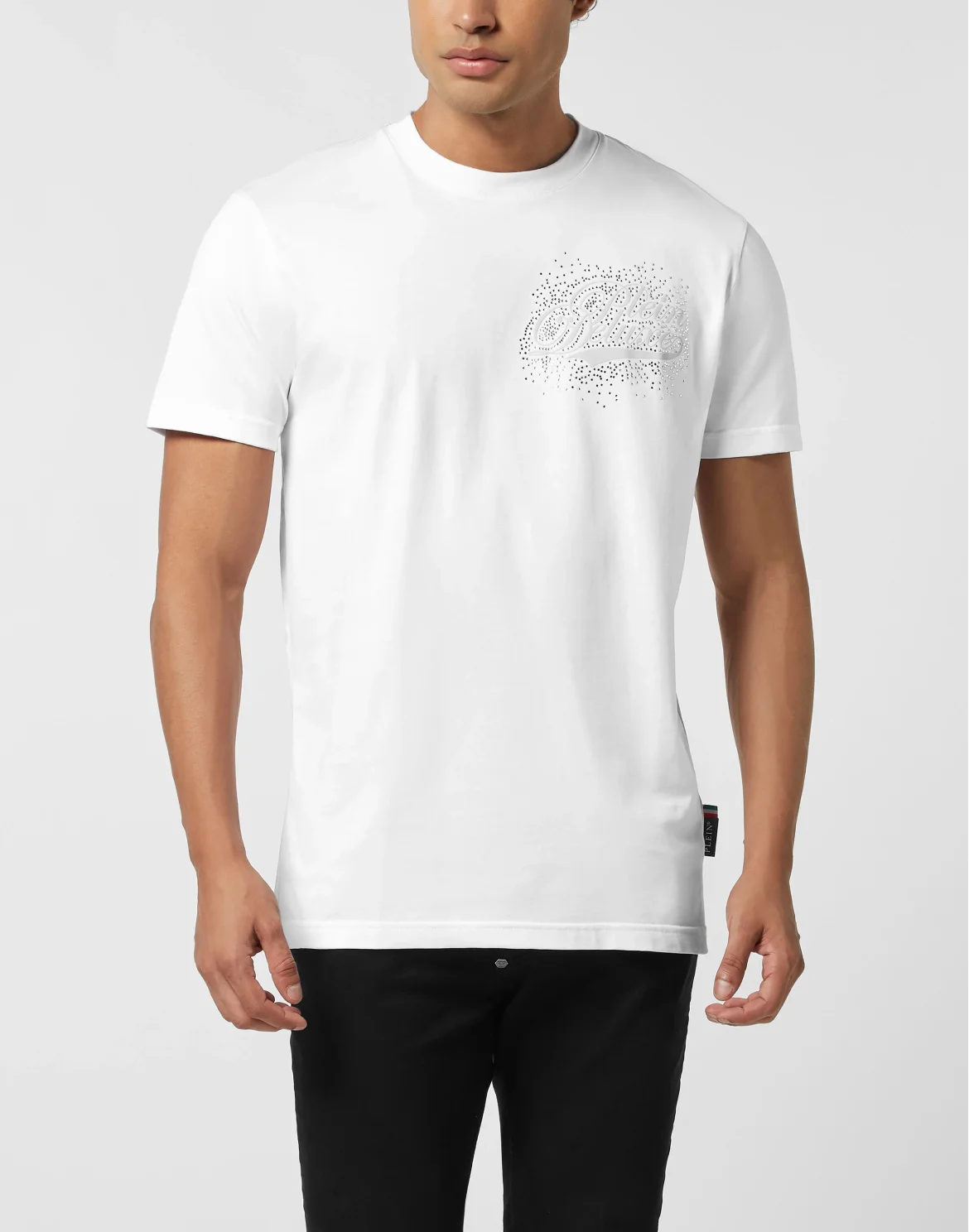 Round Neck T-Shirt Plein Deluxe Stones, цвет: Белый