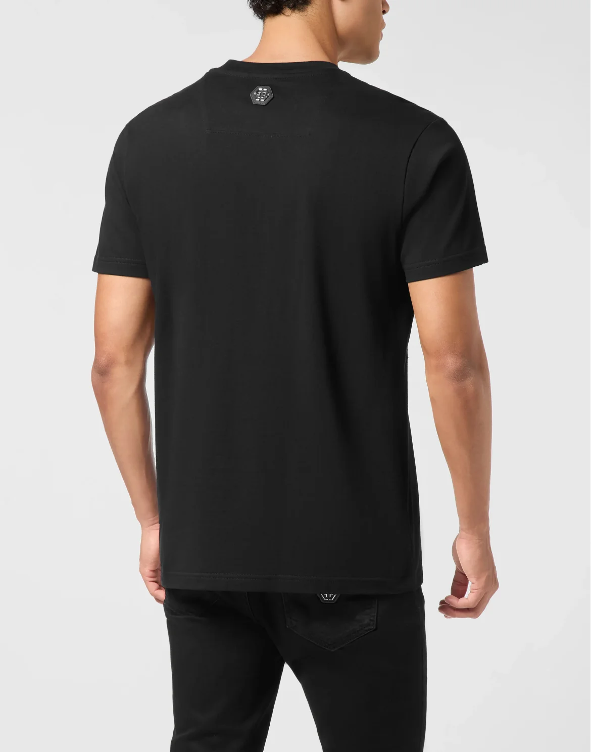 Round Neck T-Shirt Plein Cross Stones, цвет: Черный