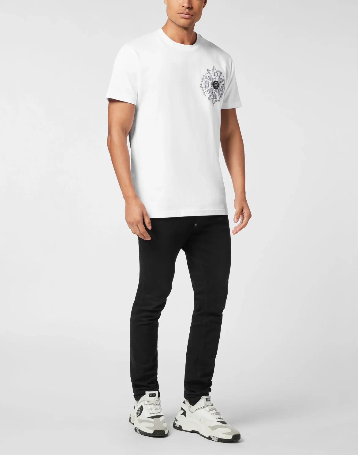 Round Neck T-Shirt Truck Gothic Plein, цвет: Белый
