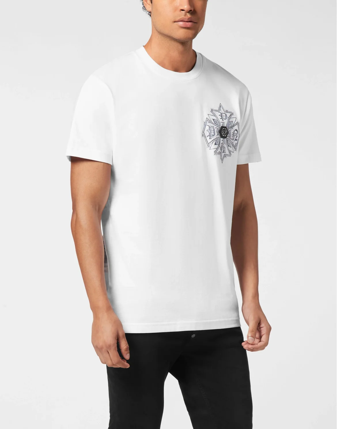 Round Neck T-Shirt Truck Gothic Plein, цвет: Белый