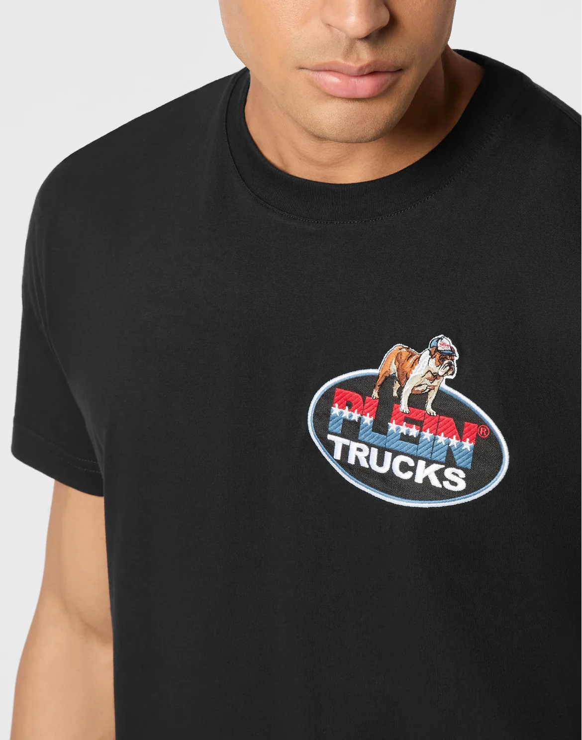 Round Neck T-Shirt Plein Trucks Bulldog, цвет: Черный
