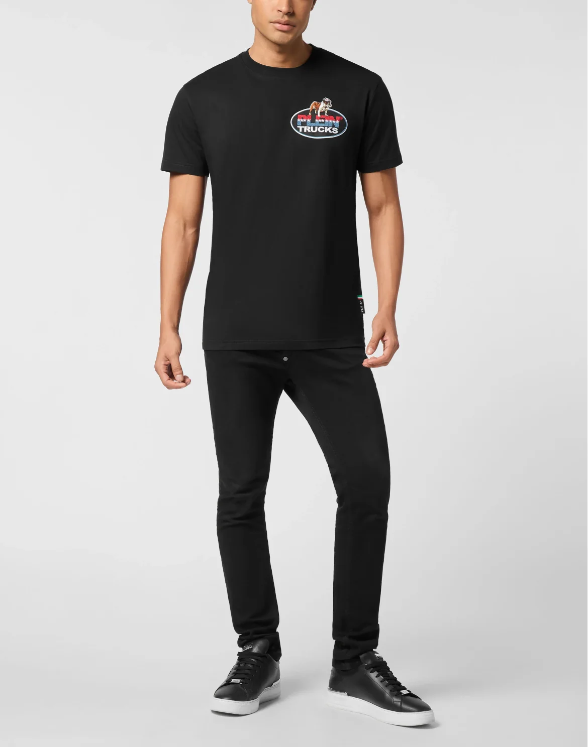 Round Neck T-Shirt Plein Trucks Bulldog, цвет: Черный