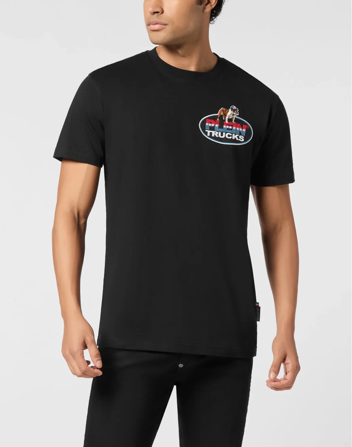 Round Neck T-Shirt Plein Trucks Bulldog, цвет: Черный