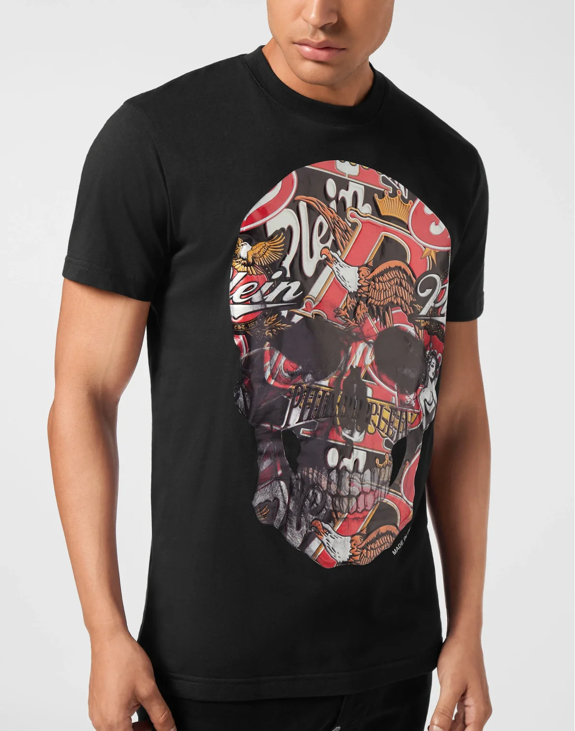Round Neck T-Shirt Beer Skull, цвет: Черный