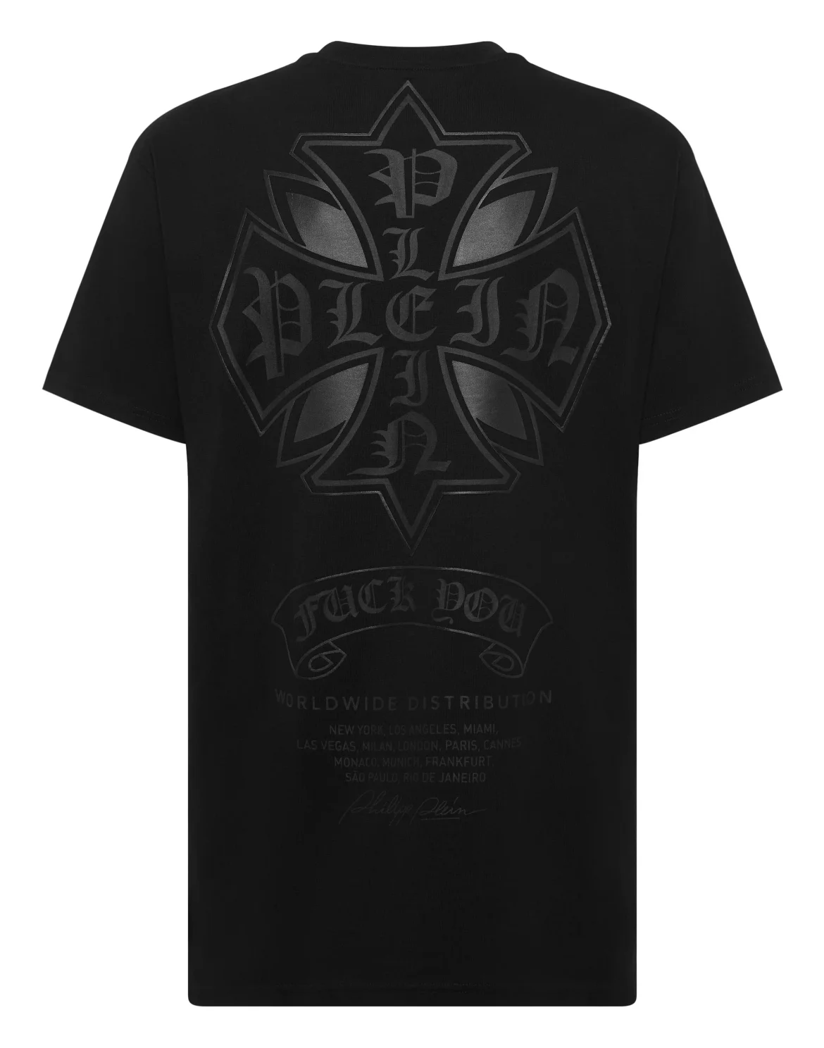 Round Neck T-Shirt Puffy Chrome Crest, цвет: Черный