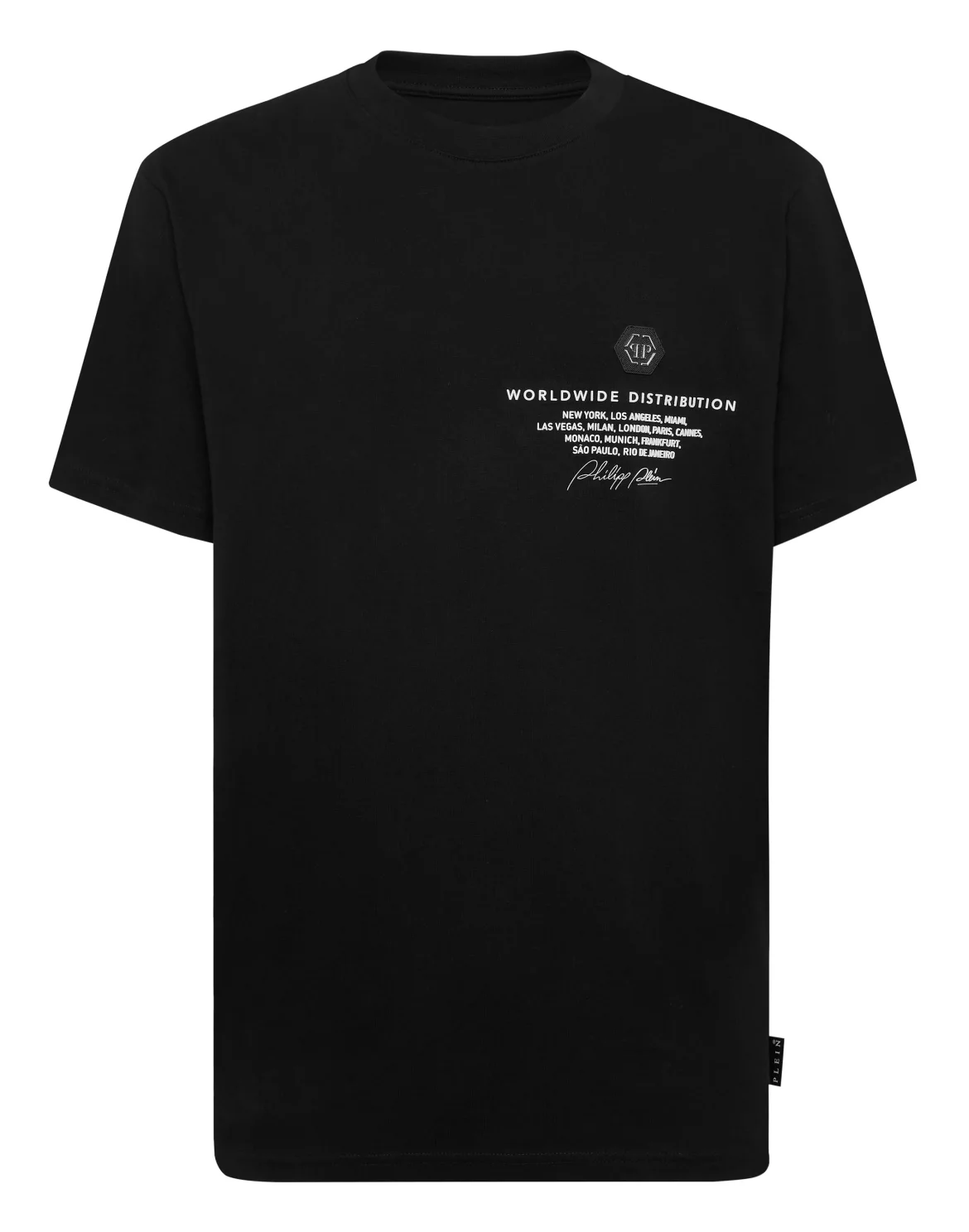 Round Neck T-Shirt Plein Worldwide, цвет: Черный