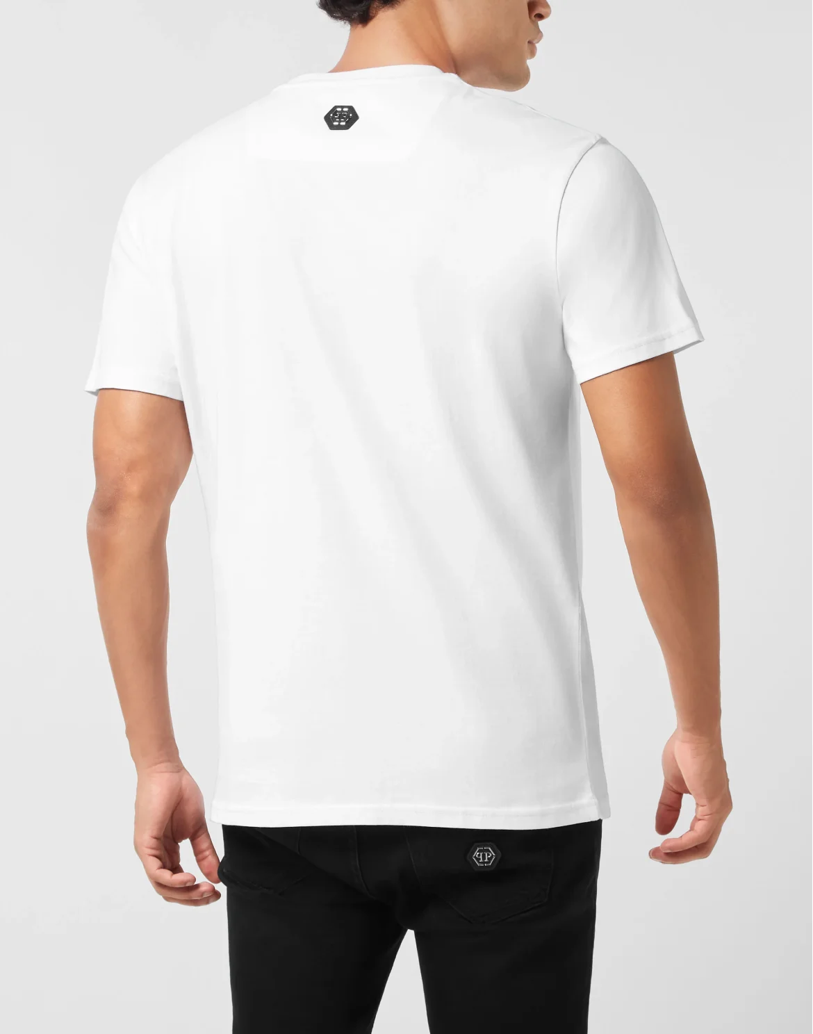 Round Neck T-Shirt Strass Signature, цвет: Белый