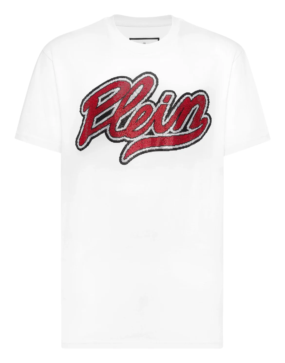 Round Neck T-Shirt Strass Signature, цвет: Белый