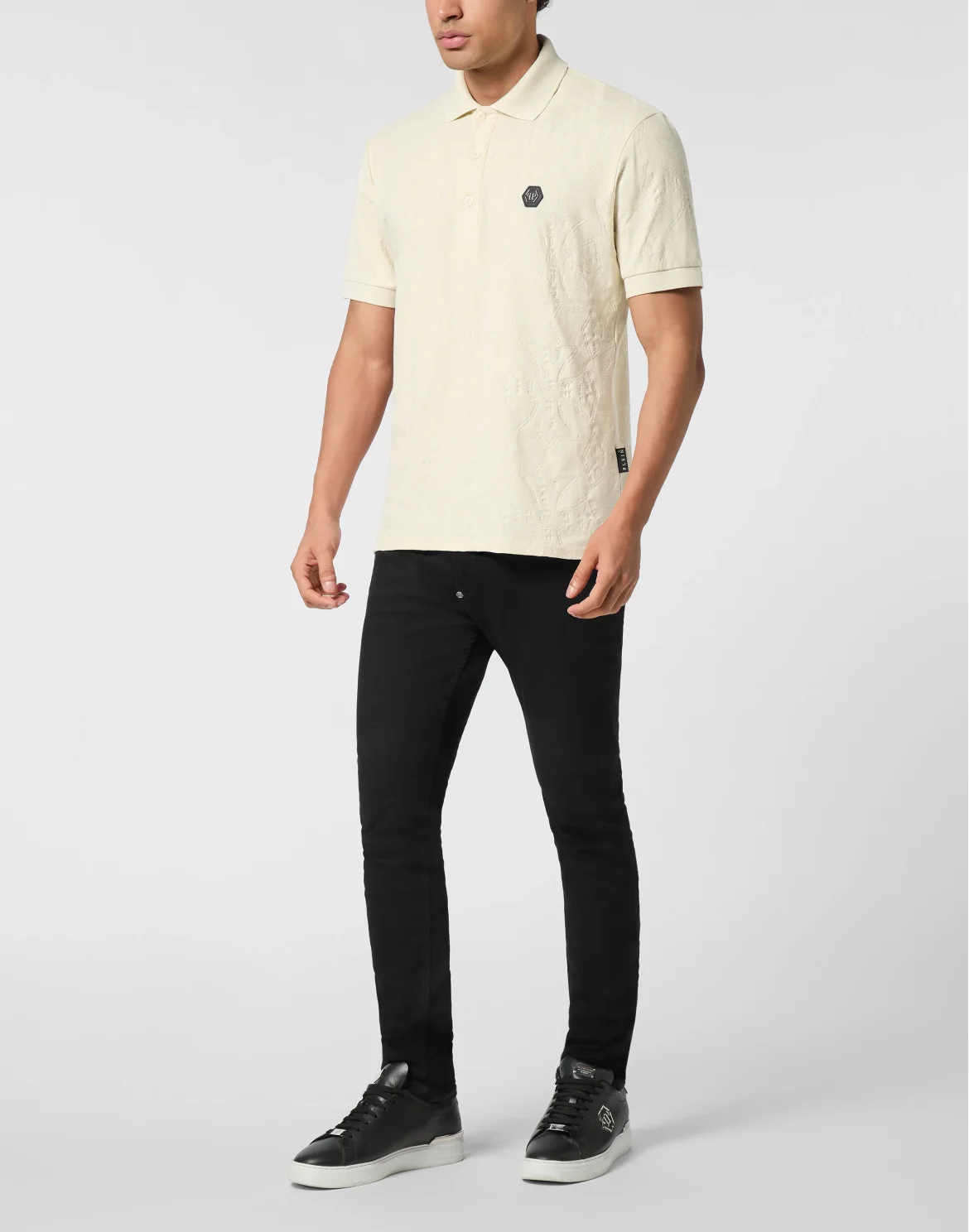 Polo T-Shirt Jacquard Crest, цвет: Бежевый