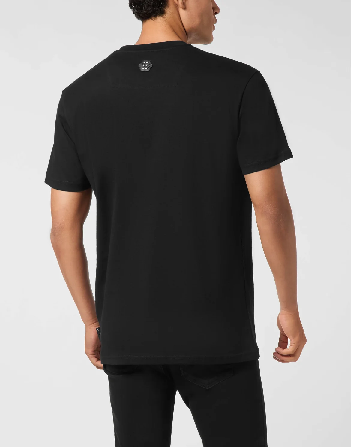 Round Neck T-Shirt Bulldog Crystal, цвет: Черный