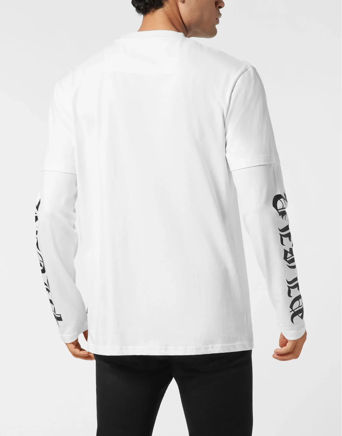 Double Sleeve T-Shirt Banner Embroidery, цвет: Белый