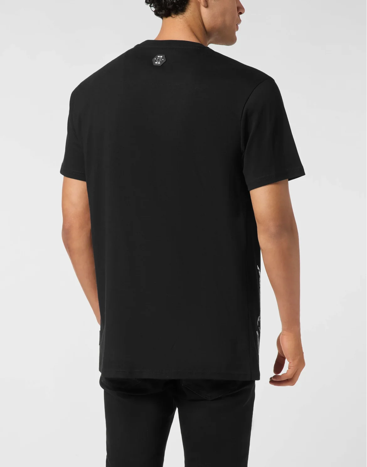 Round Neck T-Shirt Chrome Crest Skull, цвет: Черный