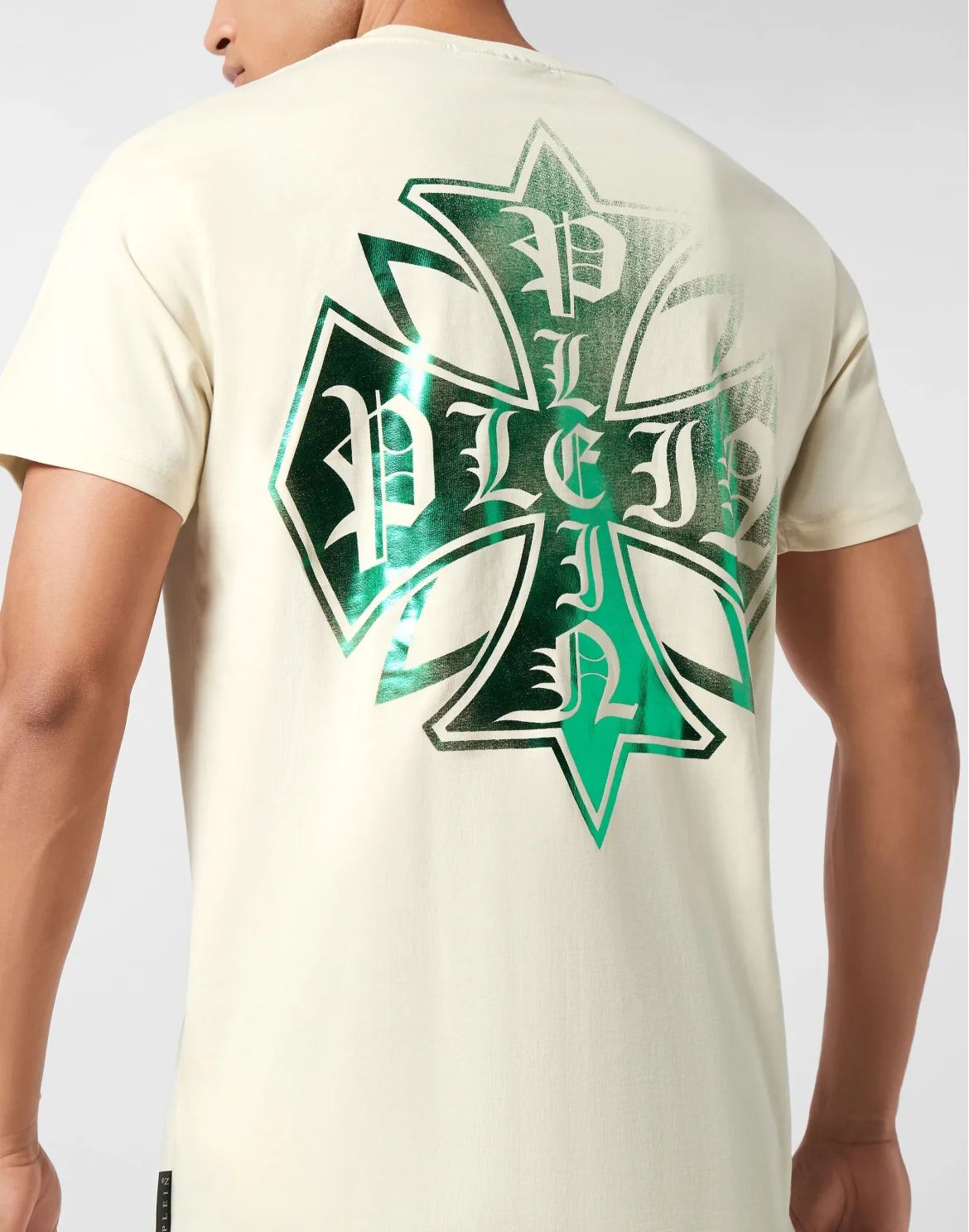 Washed Round Neck T-Shirt Destroyed Crest, цвет: Бежевый