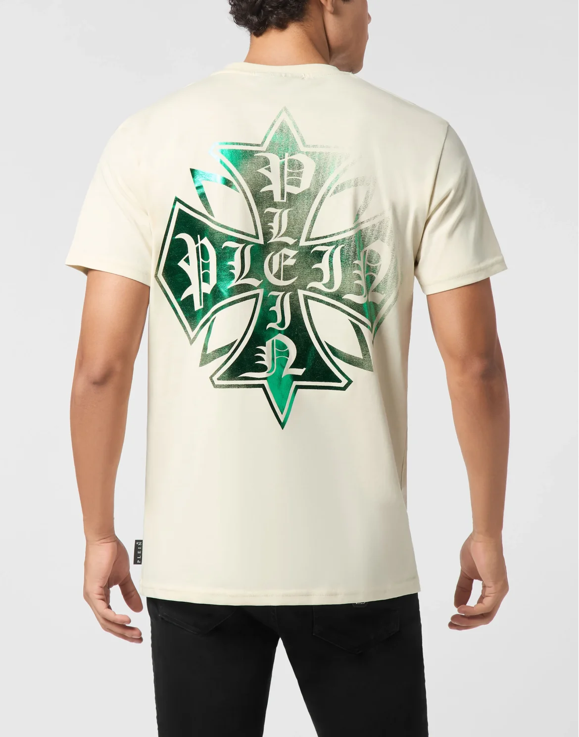 Washed Round Neck T-Shirt Destroyed Crest, цвет: Бежевый