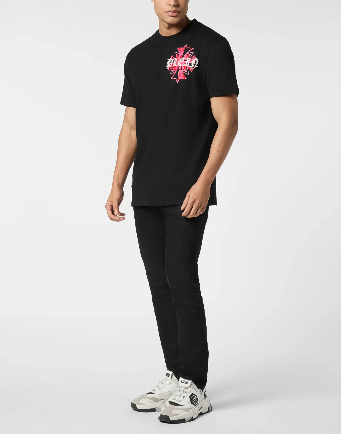 Round Neck T-Shirt Worldwide Puffy Crest, цвет: Черный
