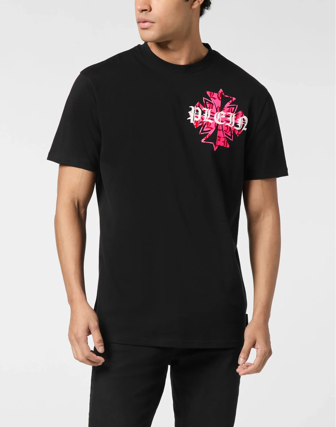 Round Neck T-Shirt Worldwide Puffy Crest, цвет: Черный