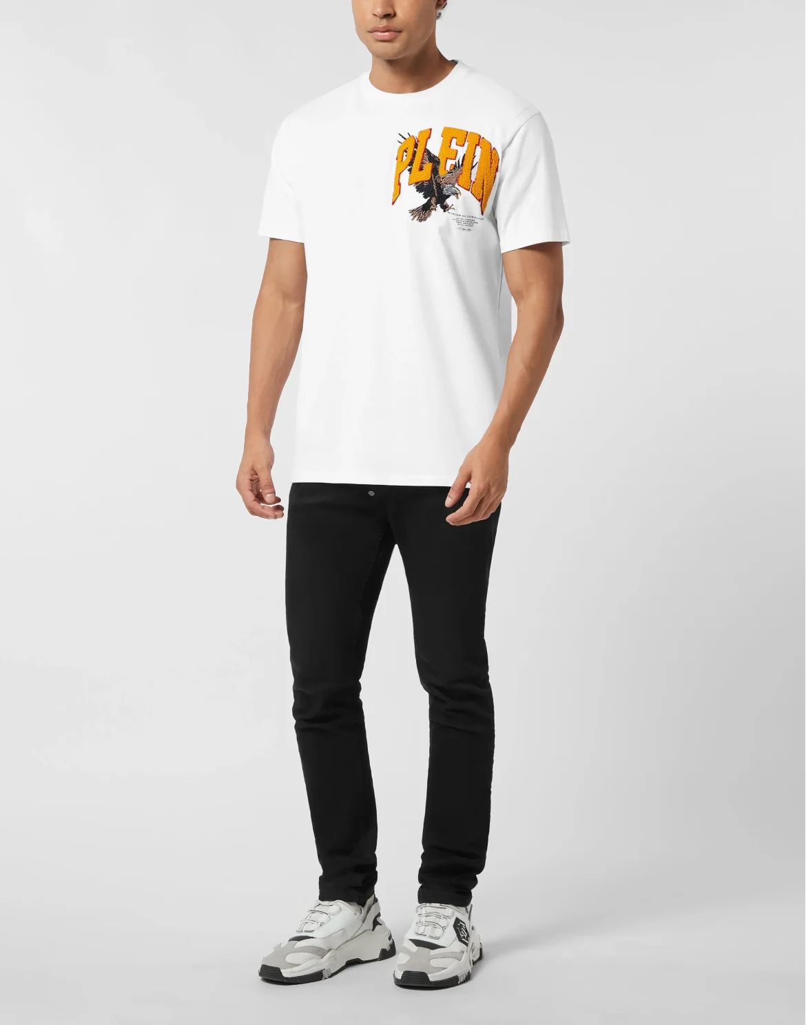 Round Neck T-Shirt Crystal Eagle Mini, цвет: Белый