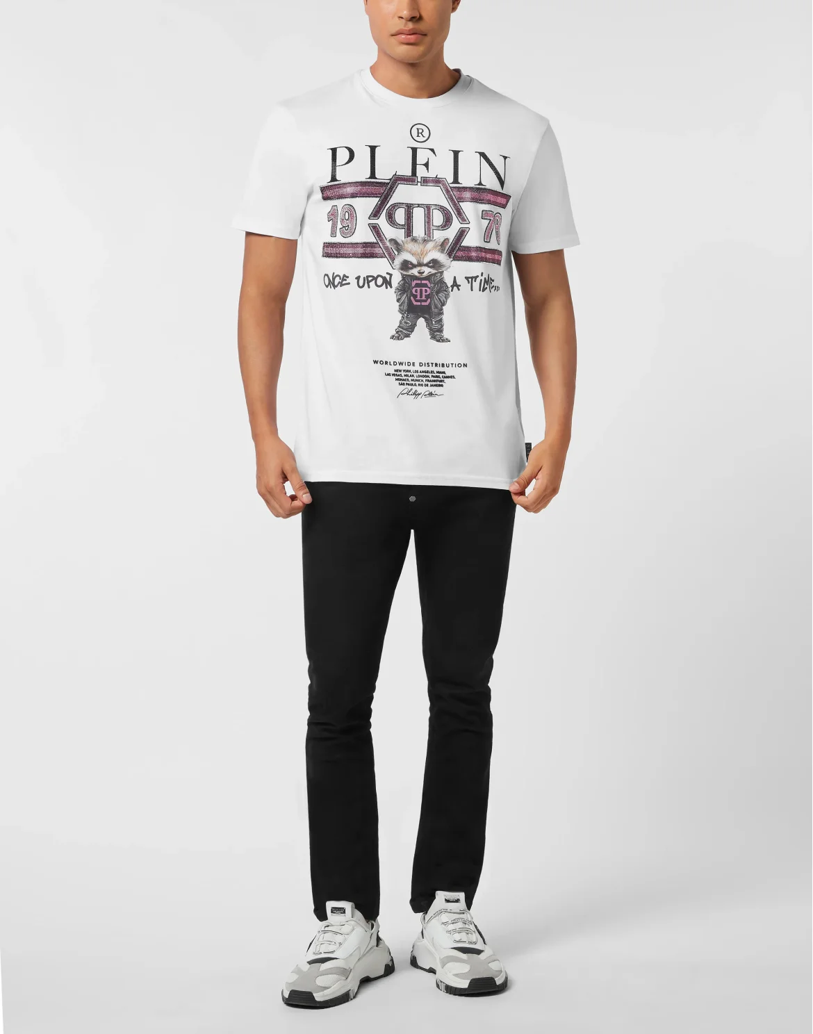 Round Neck T-Shirt Plein College Animals, цвет: Белый