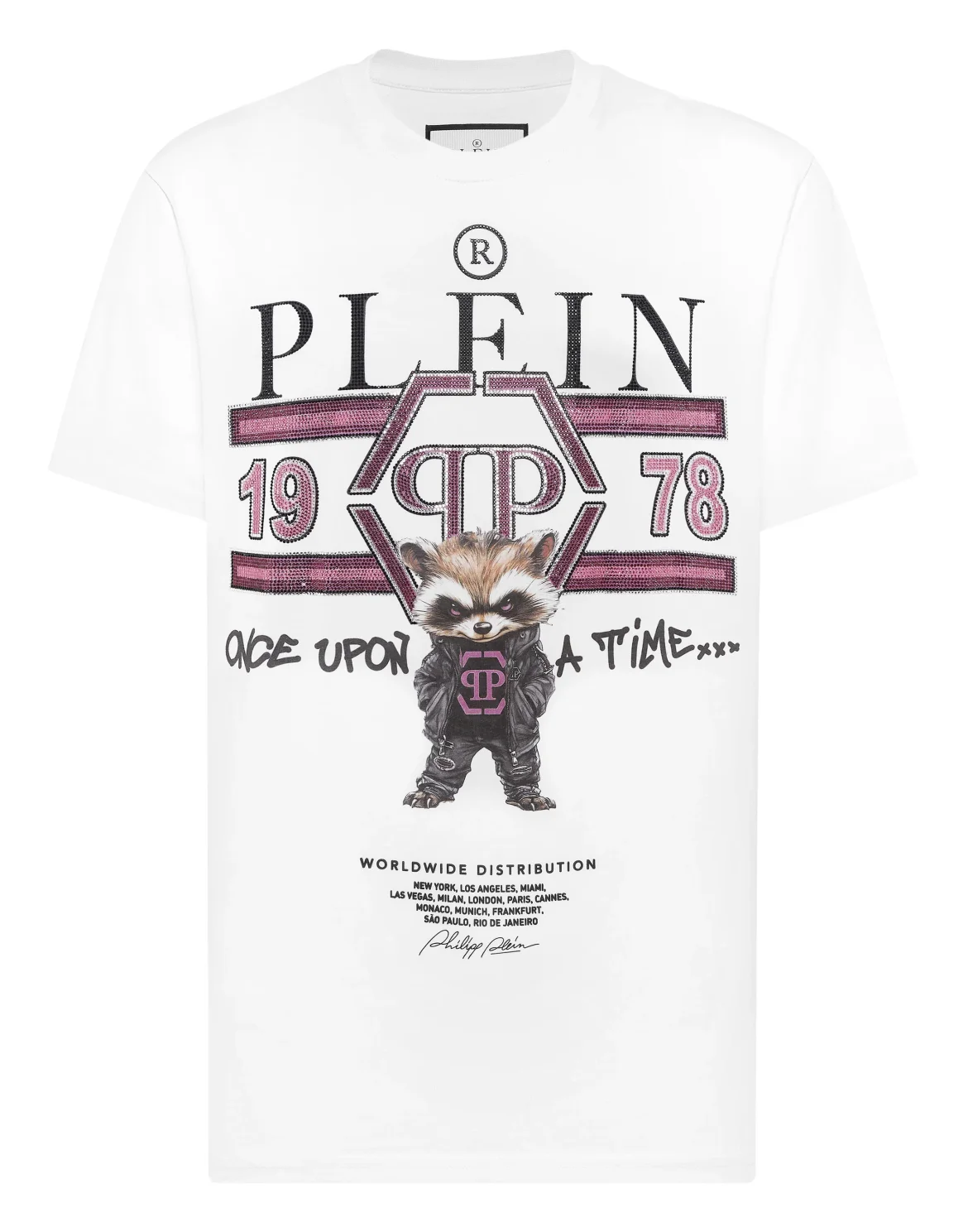 Round Neck T-Shirt Plein College Animals, цвет: Белый