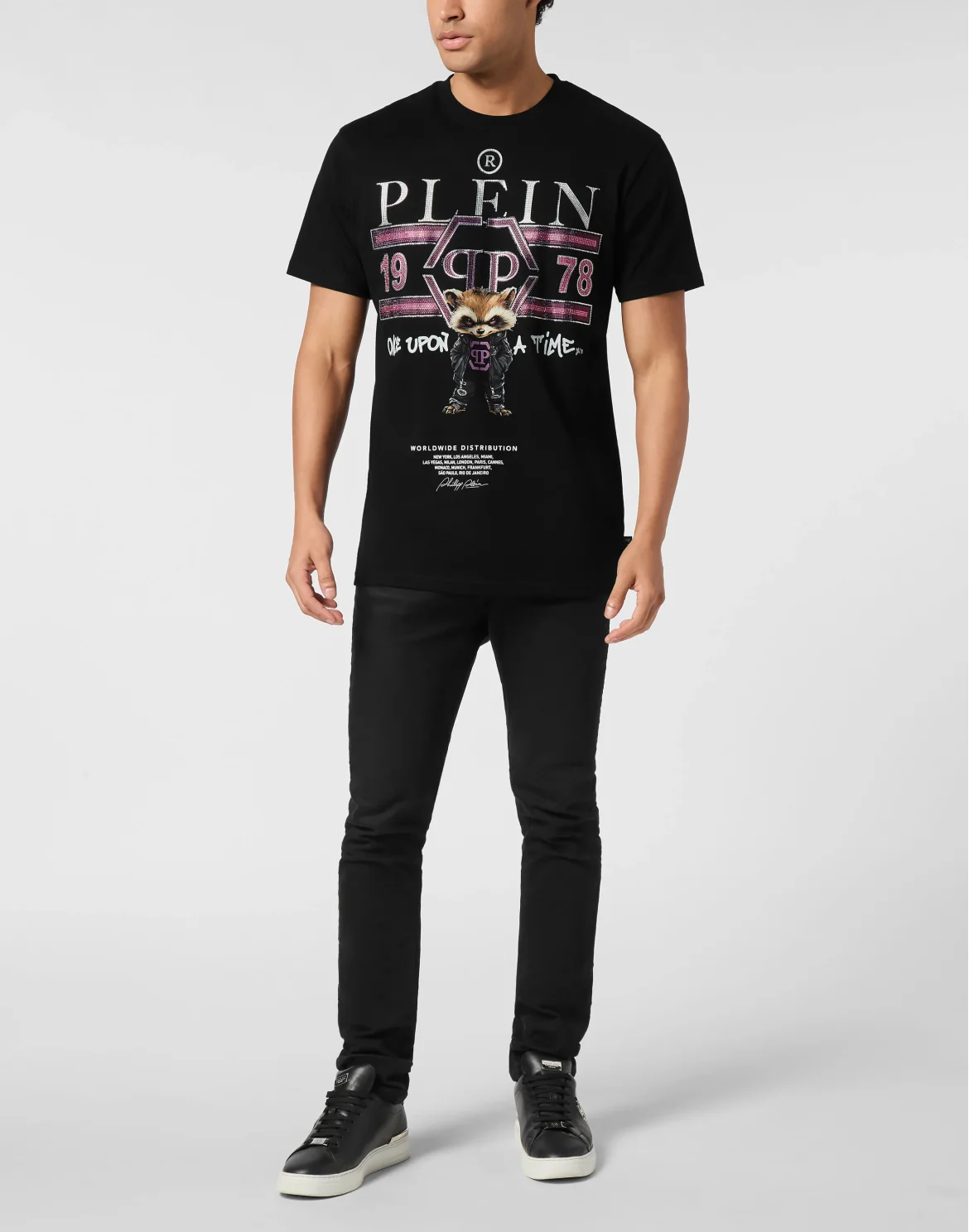 Round Neck T-Shirt Plein College Animals, цвет: Черный
