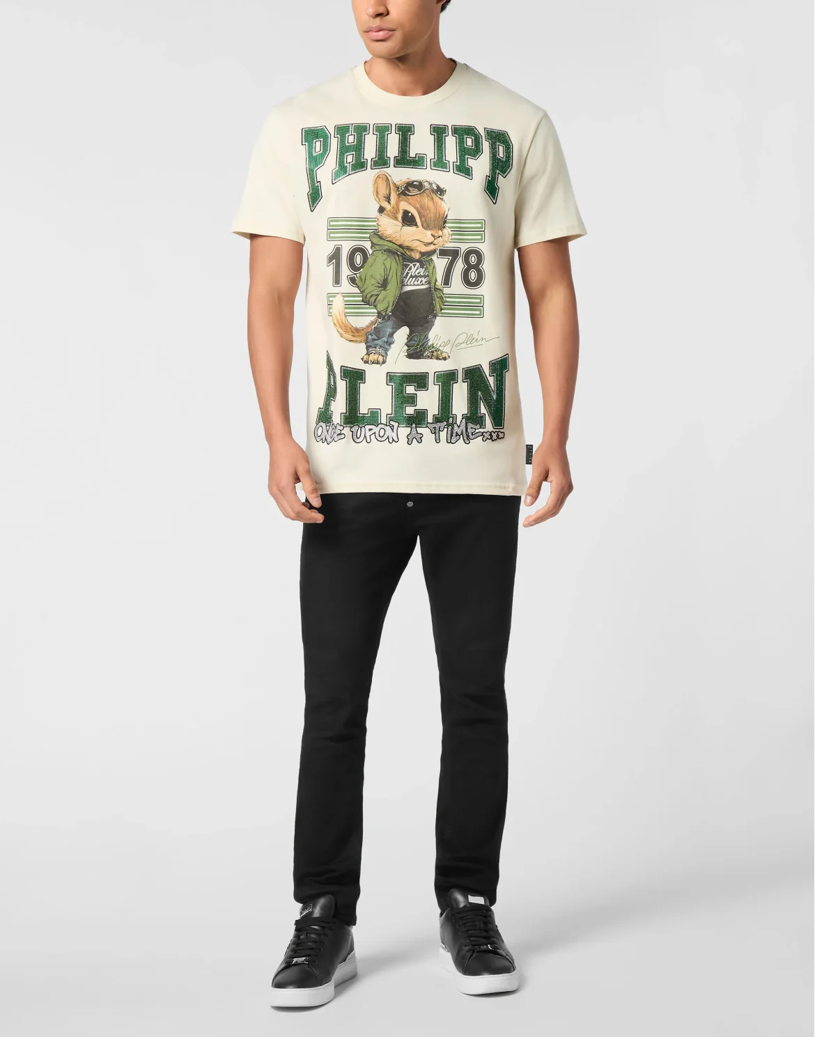 Round Neck T-Shirt College Squirrel Stones, цвет: Бежевый