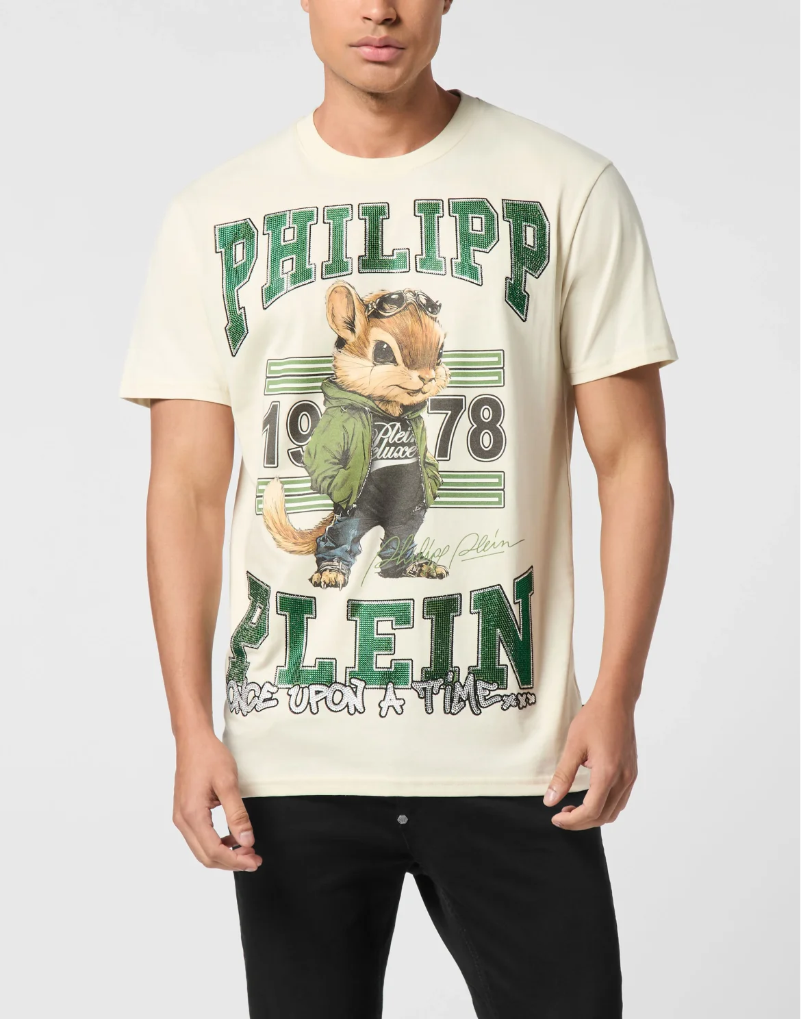 Round Neck T-Shirt College Squirrel Stones, цвет: Бежевый