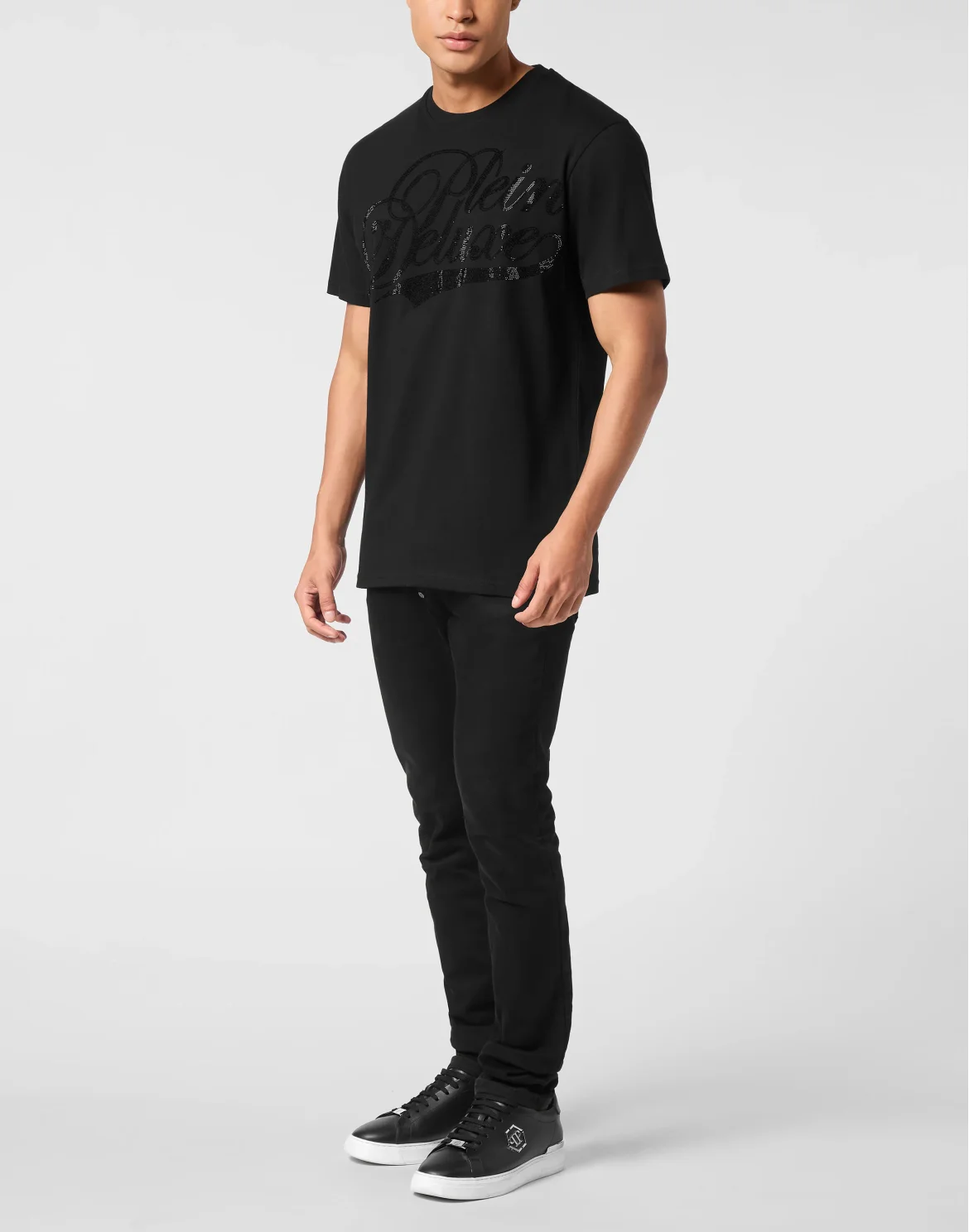 Round Neck T-Shirt Plein Deluxe Stones, цвет: Черный