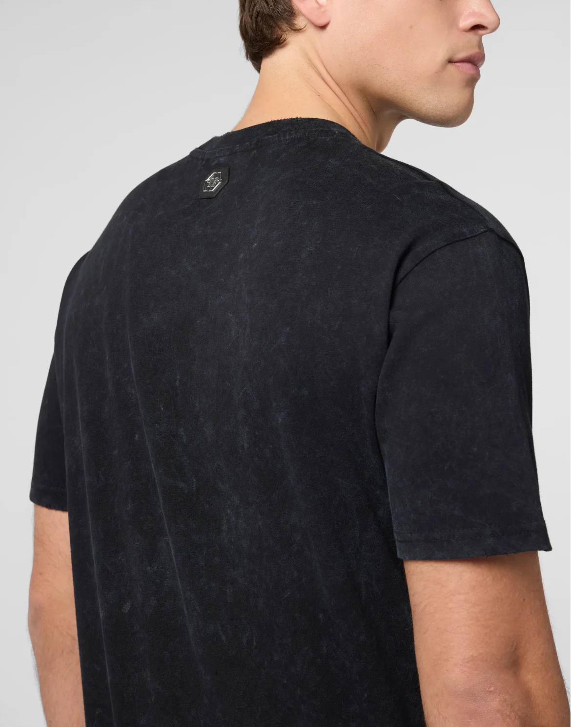 Round Neck T-Shirt Plein Deluxe Skeleton Stones, цвет: Черный