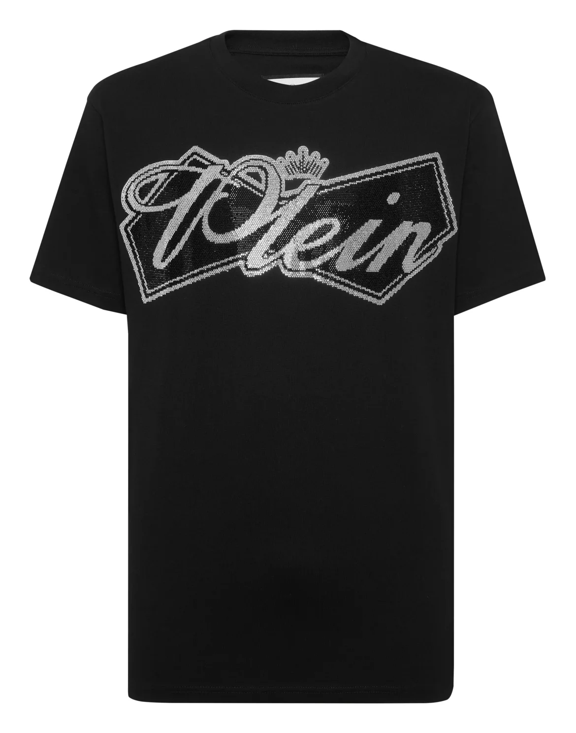 Round Neck T-Shirt Plein Crown Stones, цвет: Черный