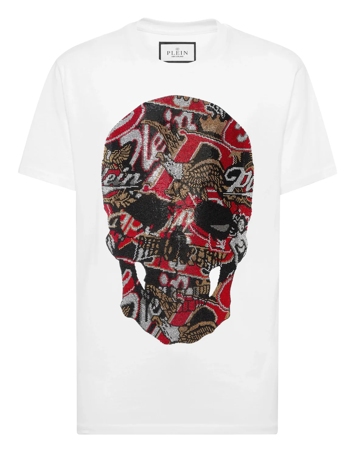 Round Neck T-Shirt Skull Stones, цвет: Белый