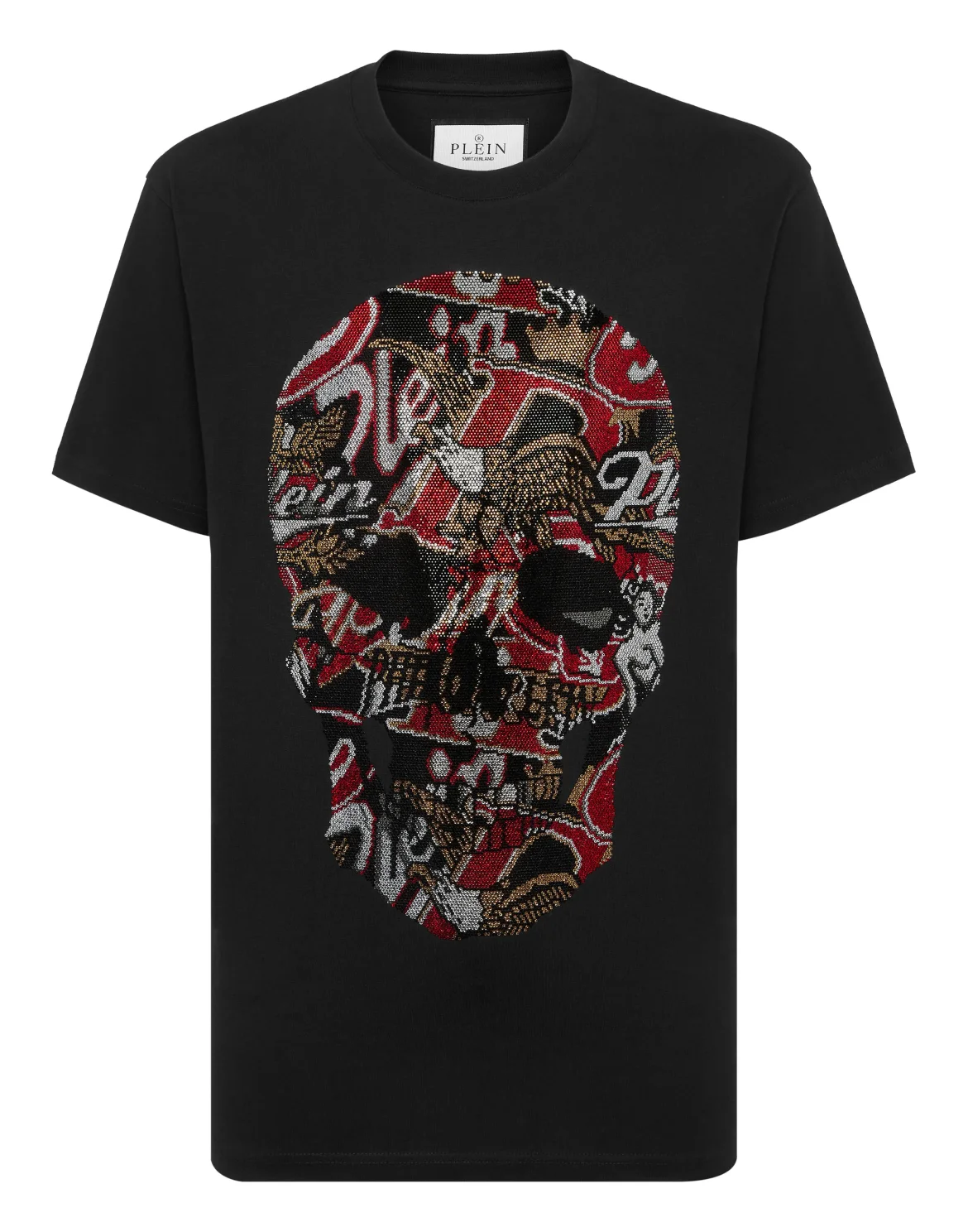 Round Neck T-Shirt Skull Stones, цвет: Черный