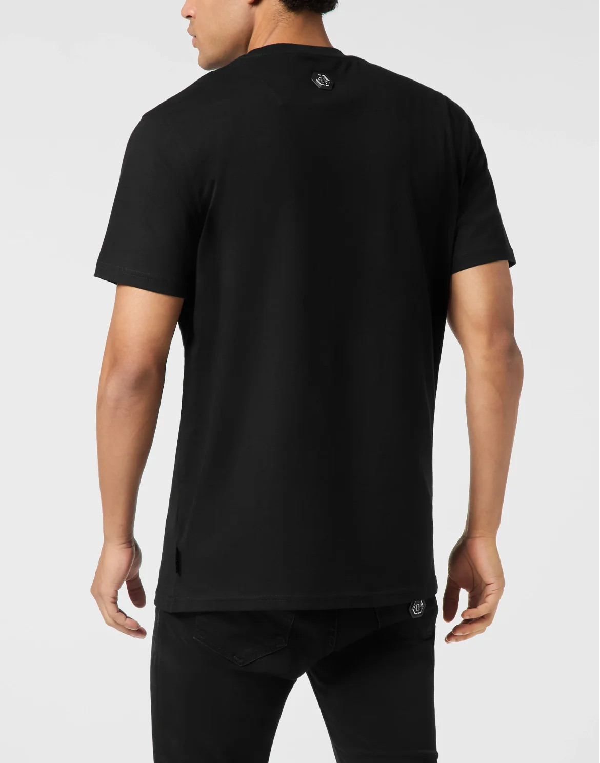 Round Neck T-Shirt Gothic Plein Stones, цвет: Черный