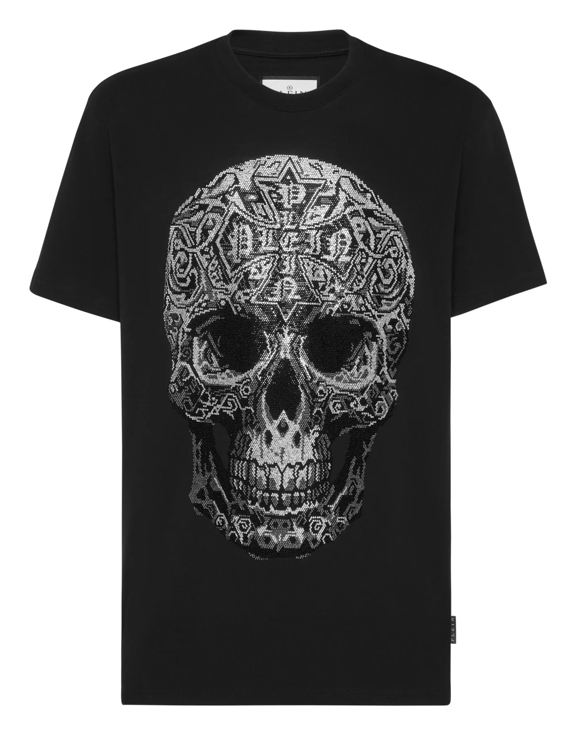 Round Neck T-Shirt Gothic Skull, цвет: Черный