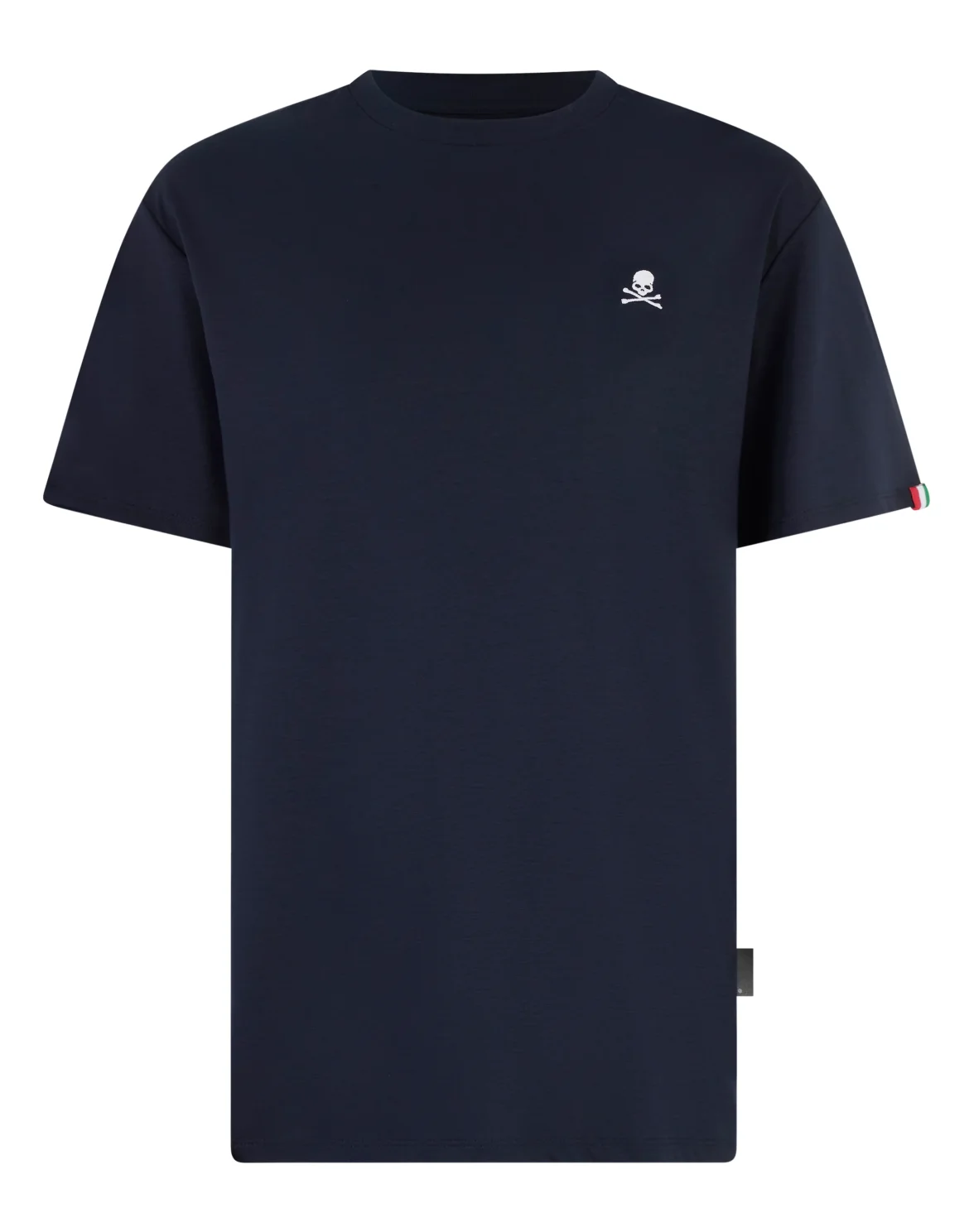 Basic Round Neck T-Shirt Skull, цвет: Синий