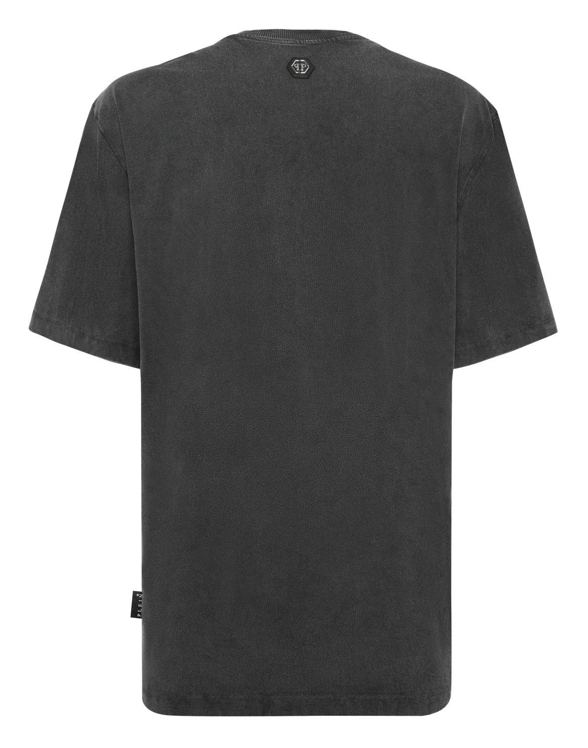 Washed Round Neck T-Shirt Baroque Skull, цвет: Черный