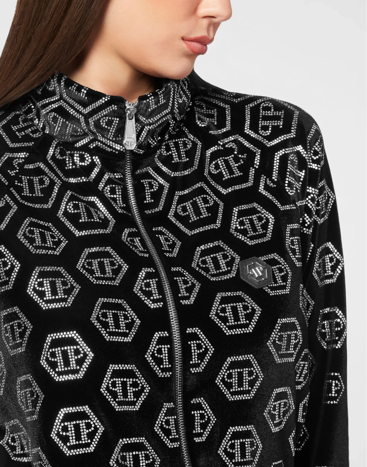 Chenille Tracksuit Jacket Degrade Monogram, цвет: Черный