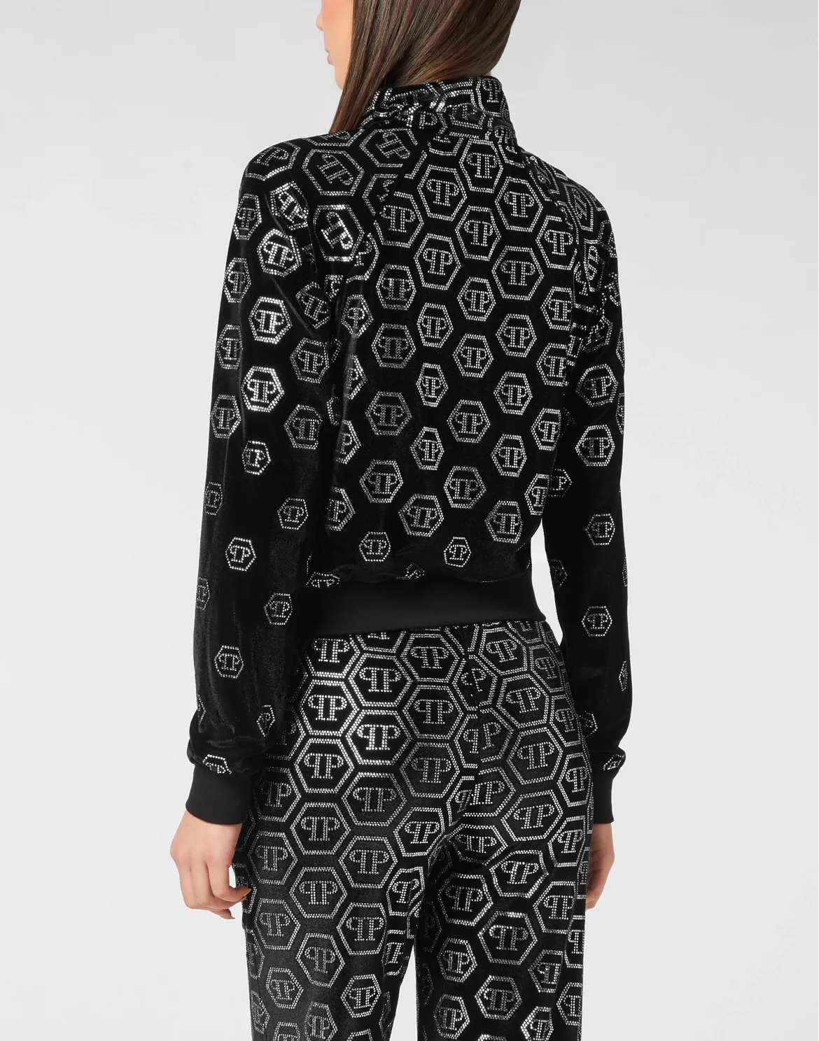 Chenille Tracksuit Jacket Degrade Monogram, цвет: Черный