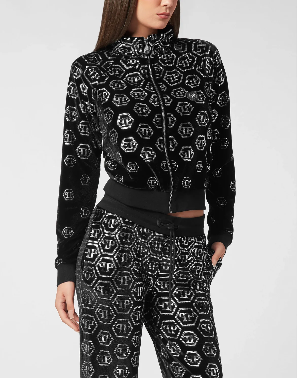 Chenille Tracksuit Jacket Degrade Monogram, цвет: Черный