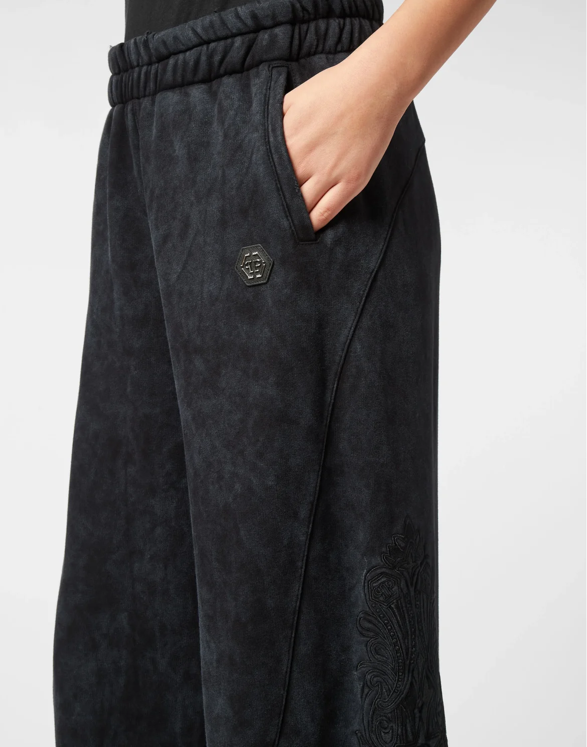 Skater Fit Jogging Pants Gothic Plein, цвет: Черный