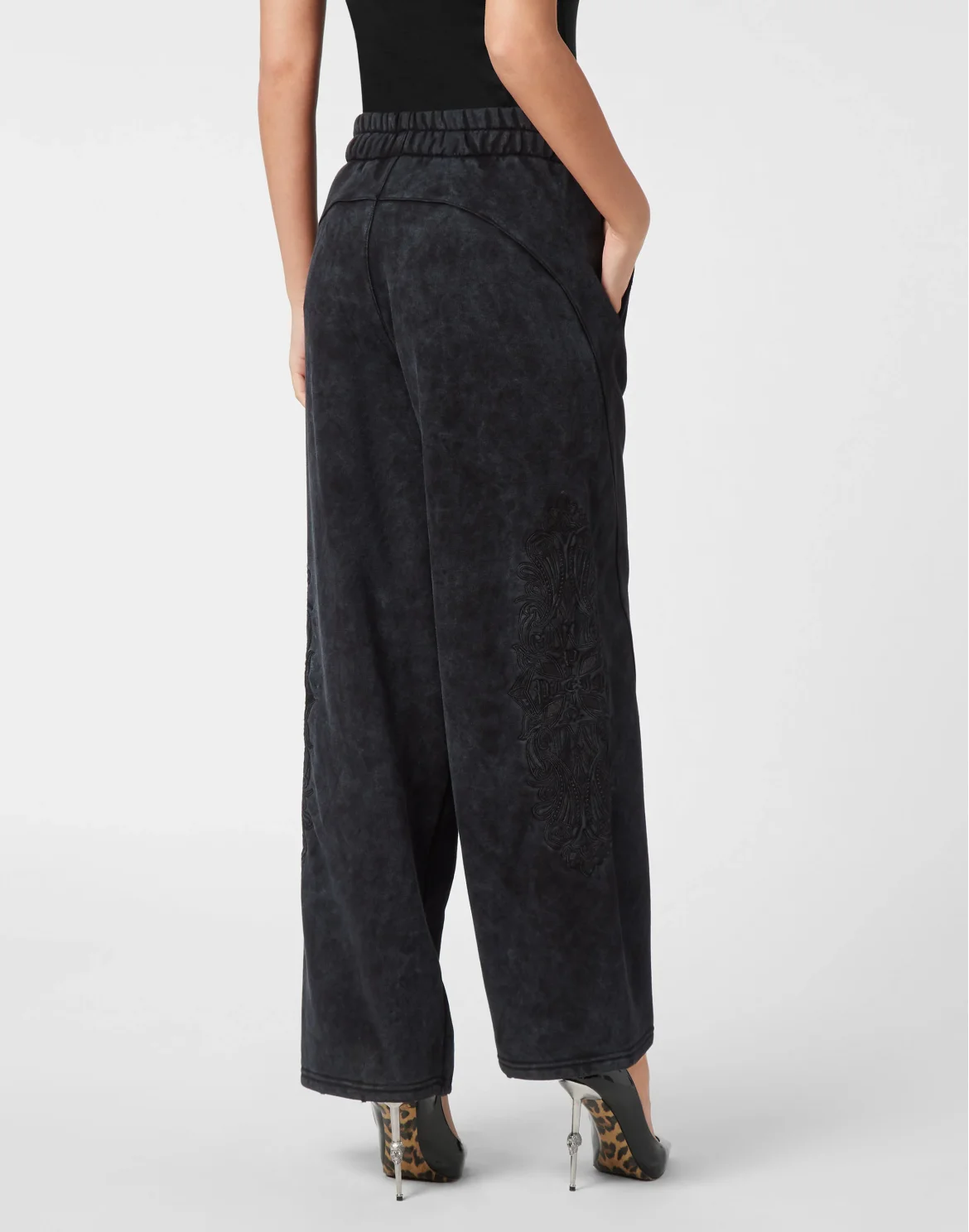 Skater Fit Jogging Pants Gothic Plein, цвет: Черный