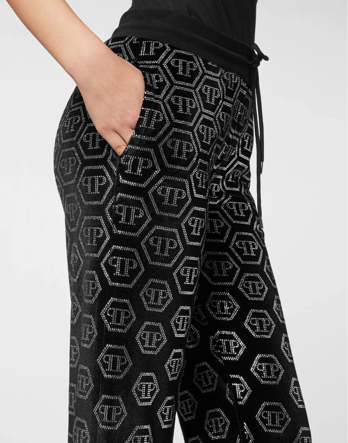 Chenille Jogging Pants Degrade Monogram, цвет: Черный