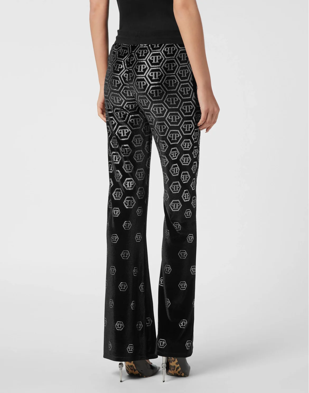 Chenille Jogging Pants Degrade Monogram, цвет: Черный