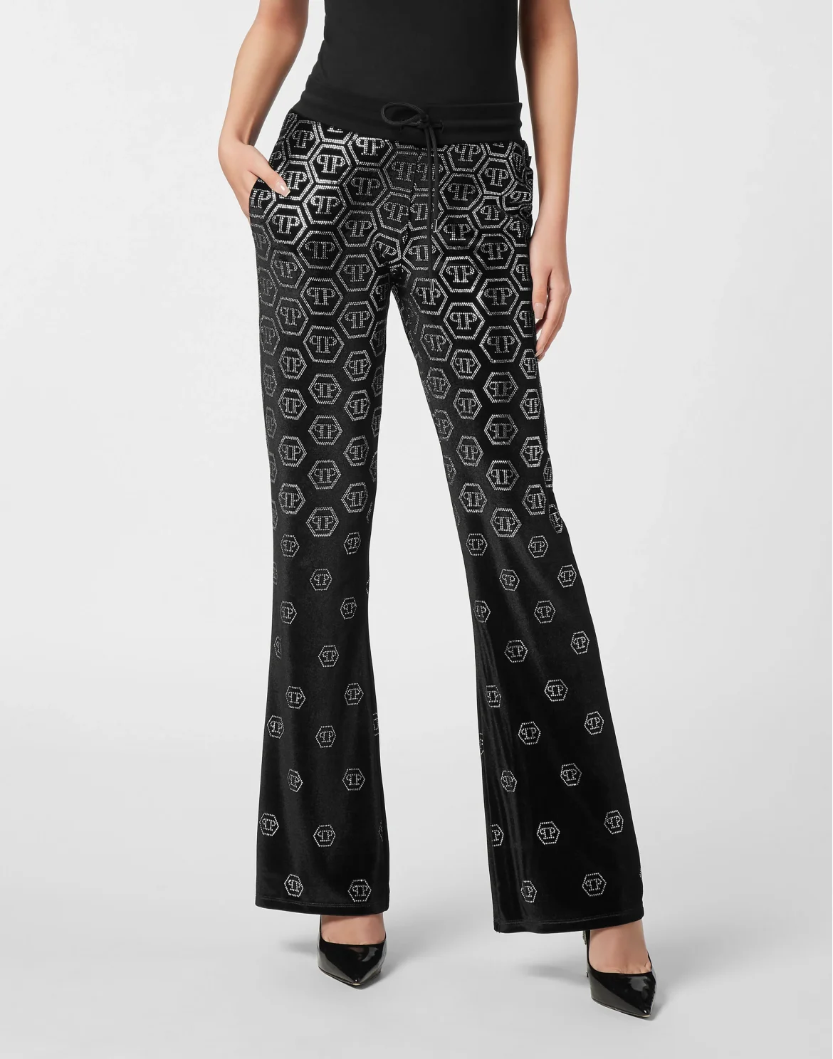 Chenille Jogging Pants Degrade Monogram, цвет: Черный